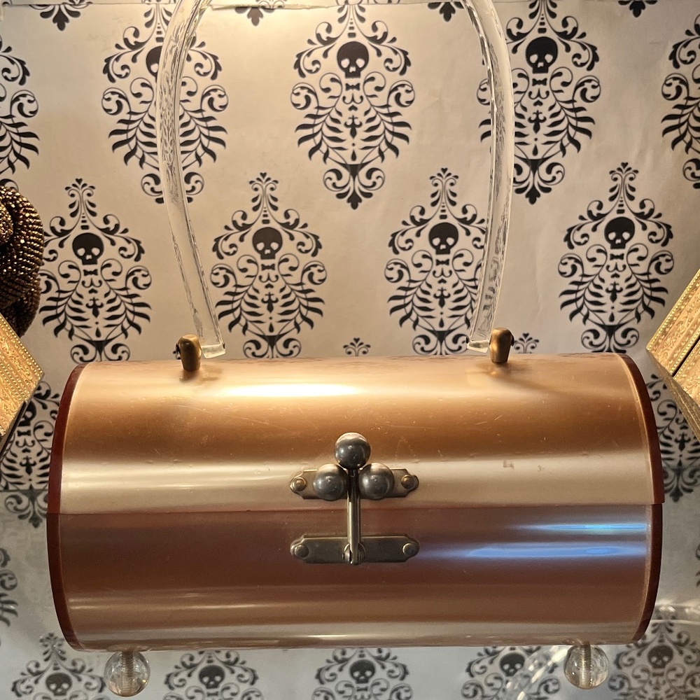Charles Kahn barrel lucite purse